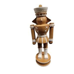 Hanke Nutcracker Toy Solider Classic Christmas Holiday Decor Tan White